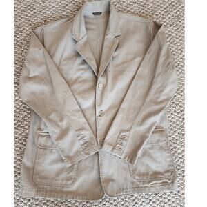 Eddie Bauer BlazerMen's XL Khaki 3-Button Unllined Chino Jacket